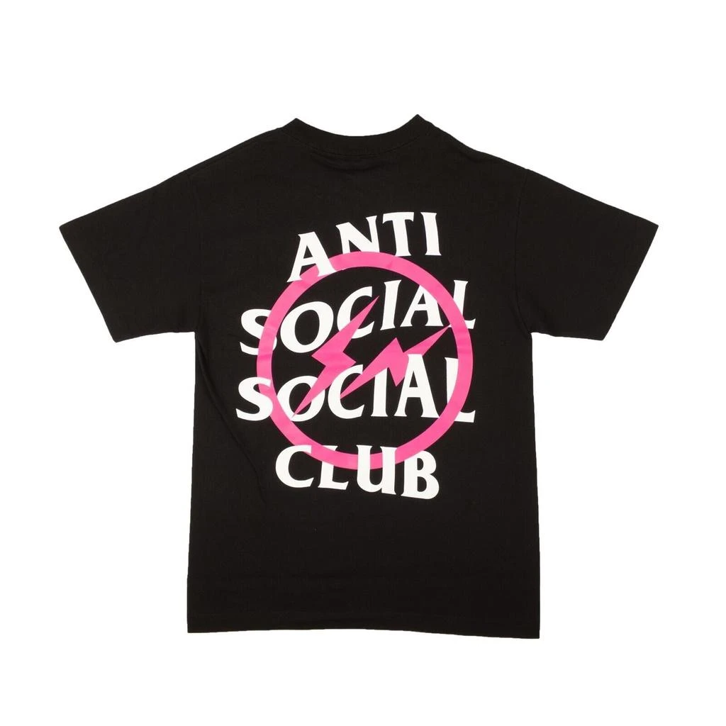 Anti Social Social Club Black And Pink Fragment Bolt T-Shirt 2