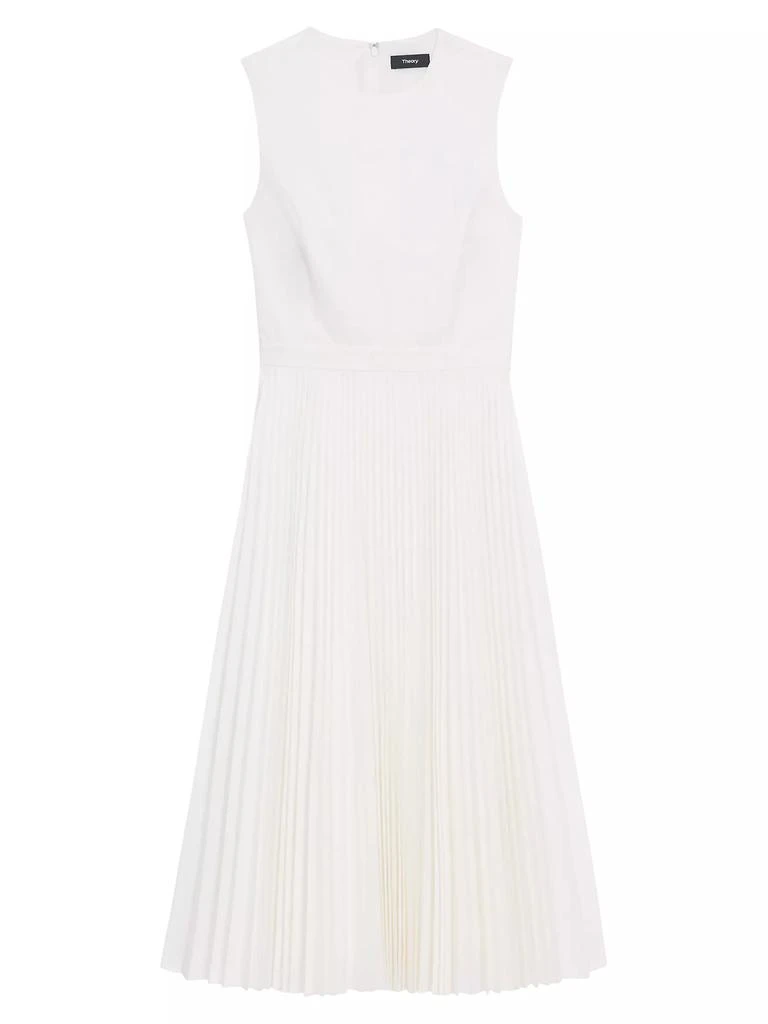 Theory Pleated Sleeveless Midi-Dress 1