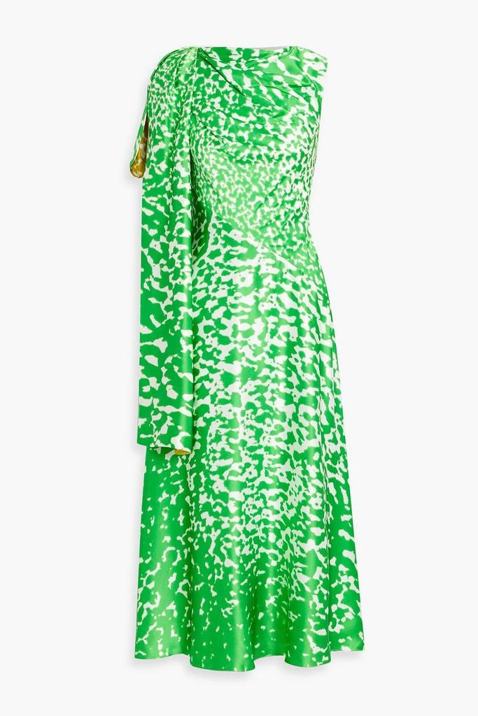 ROKSANDA Arista draped printed silk-satin midi dress 1