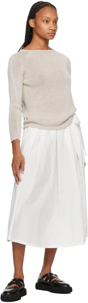 Weekend Max Mara White Donata Midi Skirt 4