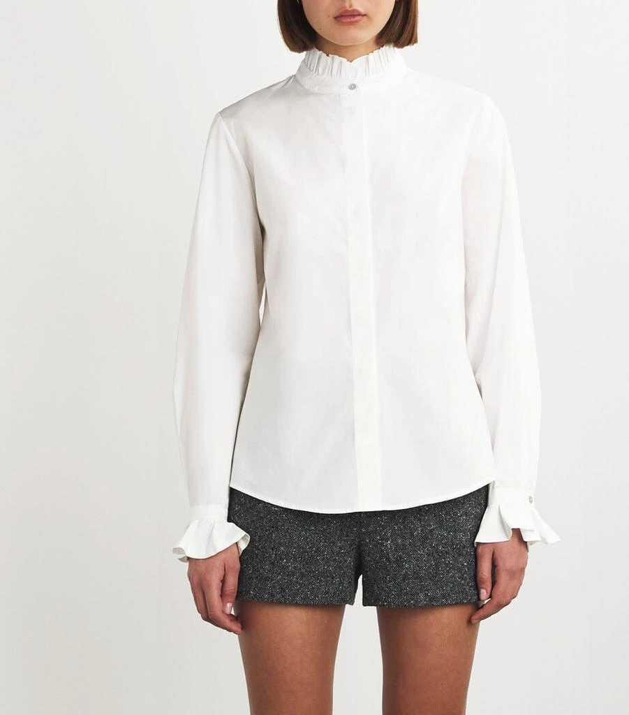 Claudie Pierlot Cotton Pie-Crust Collar Shirt 3