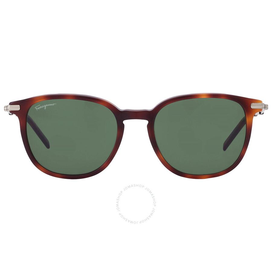 Salvatore Ferragamo Salvatore Ferragamo Green Square Men
s Sunglasses SF1015S 214 52