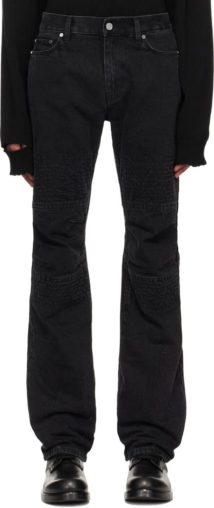 Helmut Lang Black Moto Worker Jeans 1