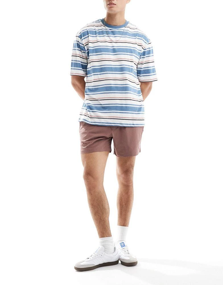 HOLLISTER Hollister 5inch tonal logo nylon hybrid shorts in dusky pink 4