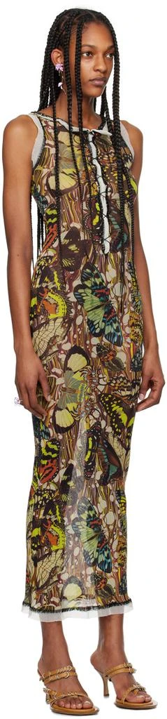 Jean Paul Gaultier Yellow & Beige 'The Butterfly' Maxi Dress 2