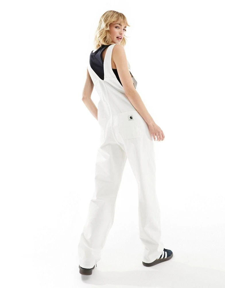 Carhartt WIP Carhartt straight leg dungarees in white 3