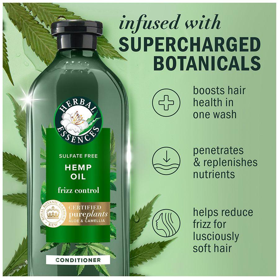 Herbal Essences Hemp Oil Sulfate Free Conditioner, Frizz Control Fresh florals, tropical fruits, and vanilla
