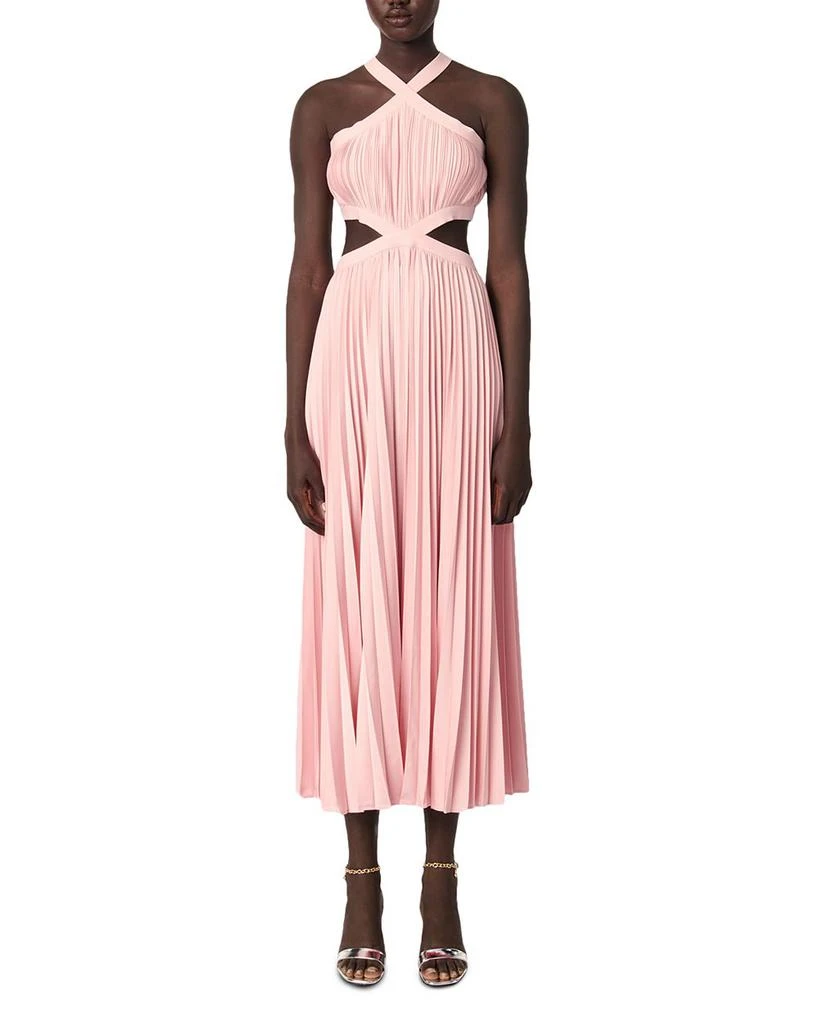 Maje Pleated Maxi Dress 1