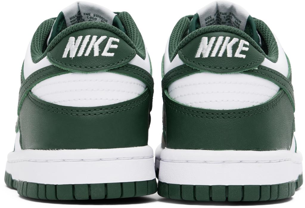 NIKE Big Kids Green & White Dunk Low Sneakers