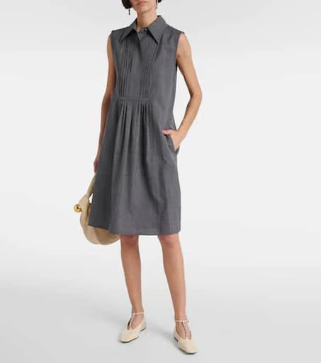 Jil Sander Crystal-embellished leather ballet flats 2