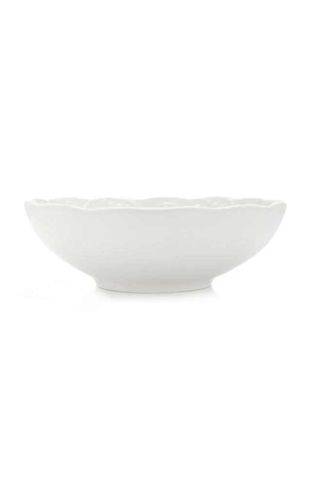 MoDA Moda Domus - Lily Of The Valley Ceramic Serving Bowl - White - Moda Operandi 1