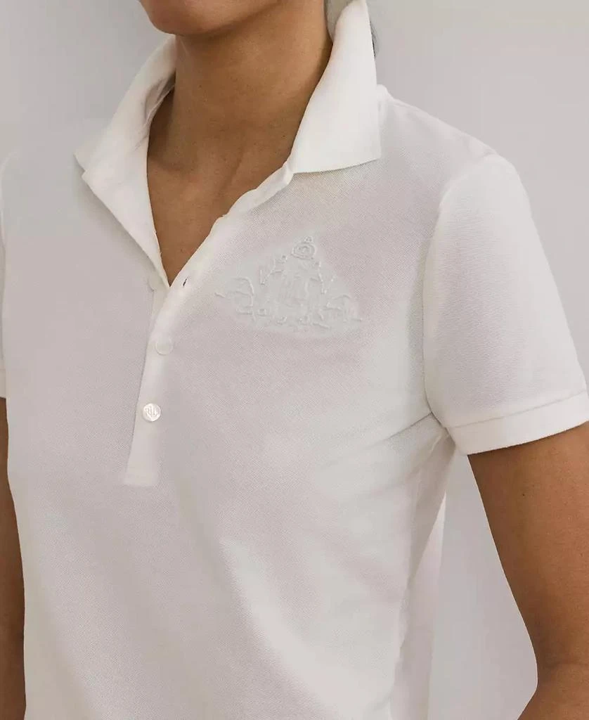 Ralph Lauren Women's Floral-Logo Cotton Piqué Polo Shirt 3