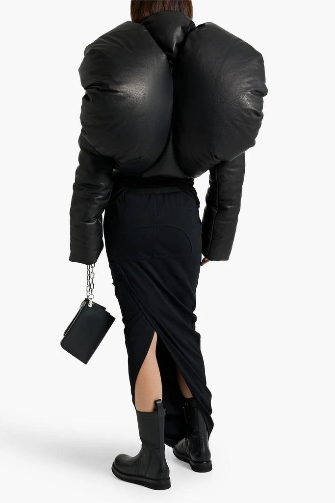 Rick Owens Knot padded pebbled-leather down jacket 3