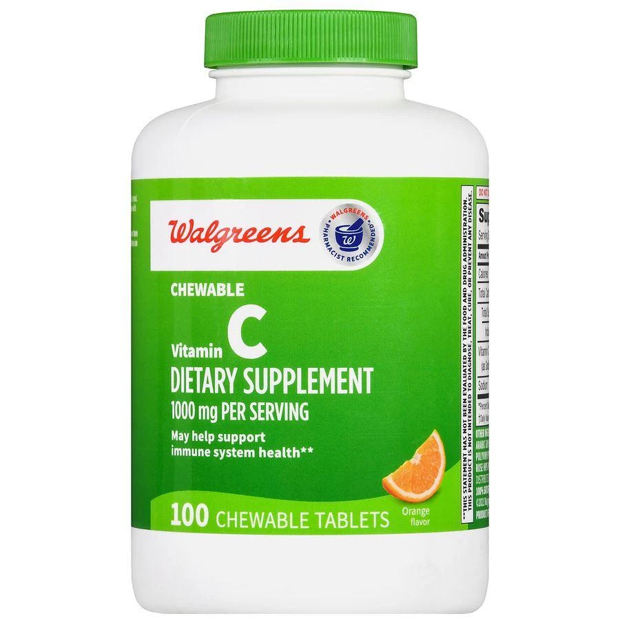 Walgreens Vitamin C 1000 mg Chewable Tablets Orange 2