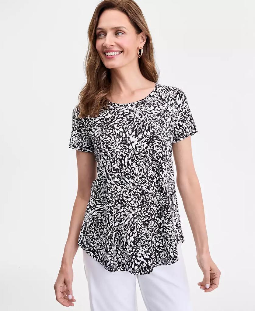JM Collection Women's 3/4-Sleeve Scoop Neck Top, Created for