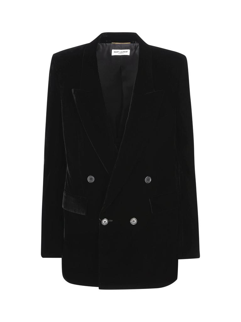 【SAINT LAURENT】SINGLE-BREASTED JACKET IN GABARDINE Jacket in Gabardine | Saint Laurent | YSL EN
