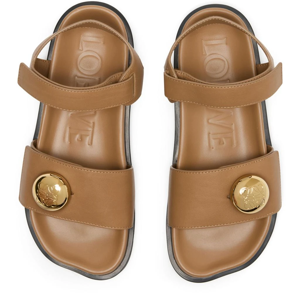 Loewe Pebble fussbett sandal in soft calfskin 5