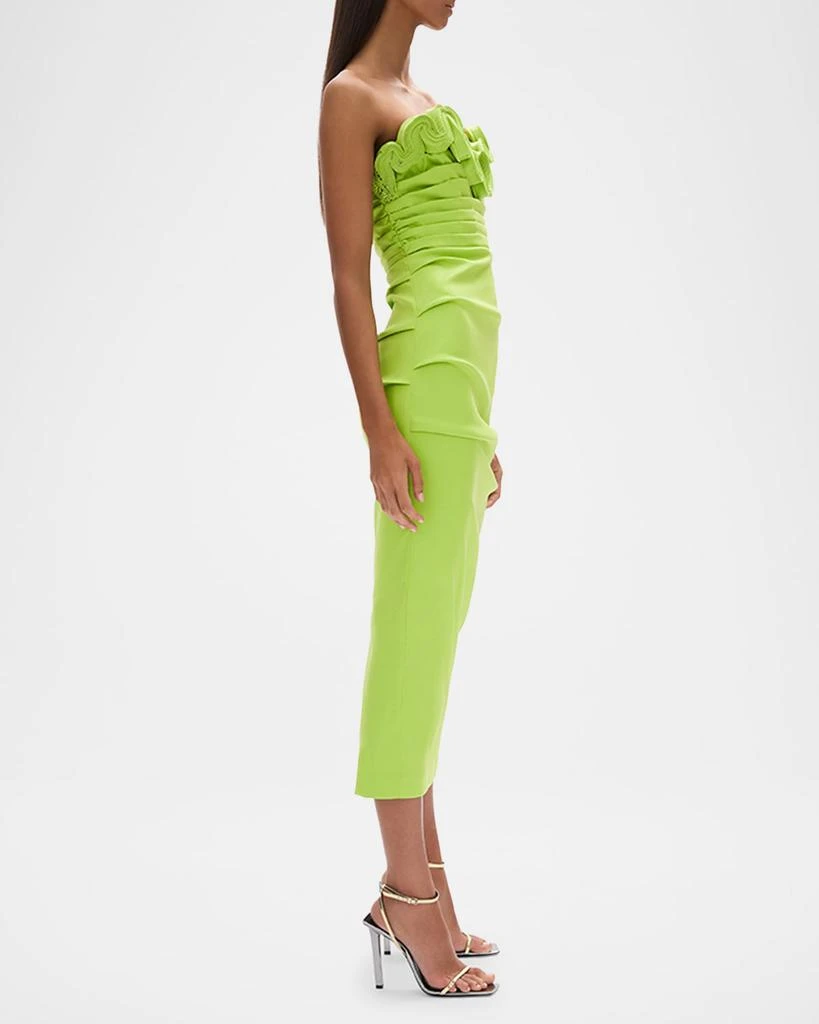 RACHEL GILBERT Ren Sculpted Strapless Midi Dress 4