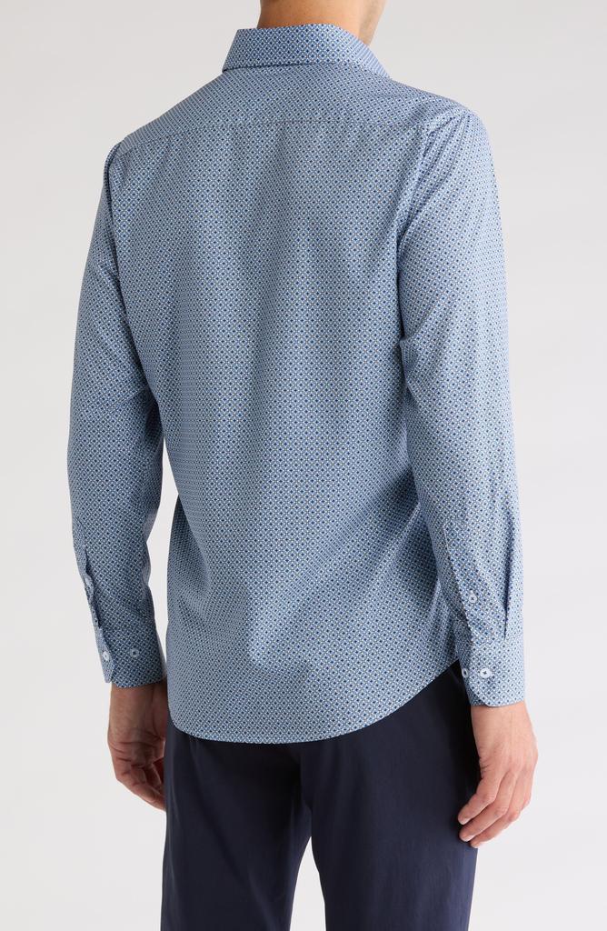 TR Premium Medallion Print Stretch Button-Up Shirt