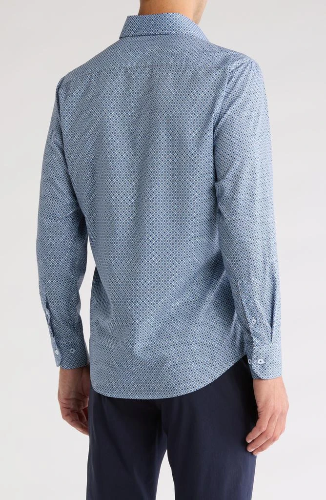 TR Premium Medallion Print Stretch Button-Up Shirt 2