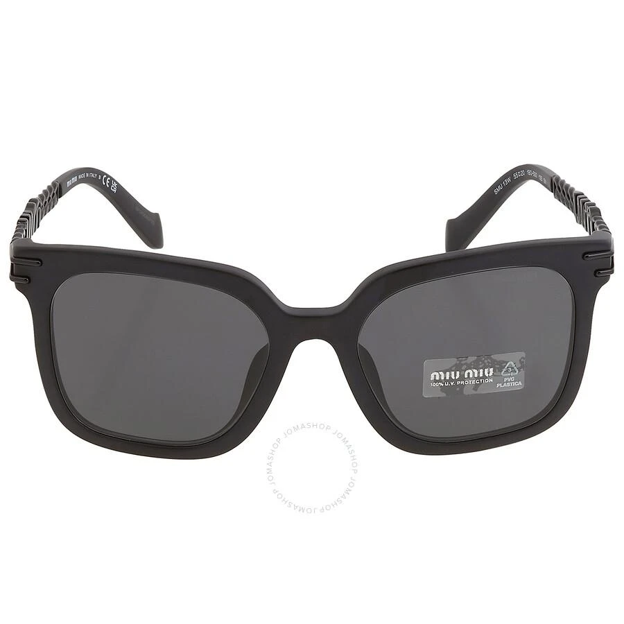 Miu Miu Miu Miu Dark Grey Square Ladies Sunglasses MU 13WS 1BO5S0 55 1