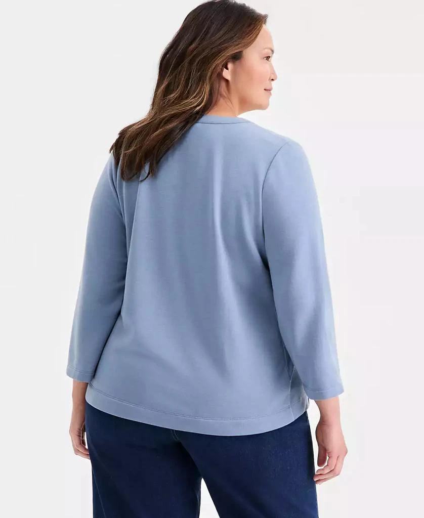 Macy
s Style 
Co Plus Size Lux Soft Fleece Long-Sleeve Knit Top, Exclusive 2
