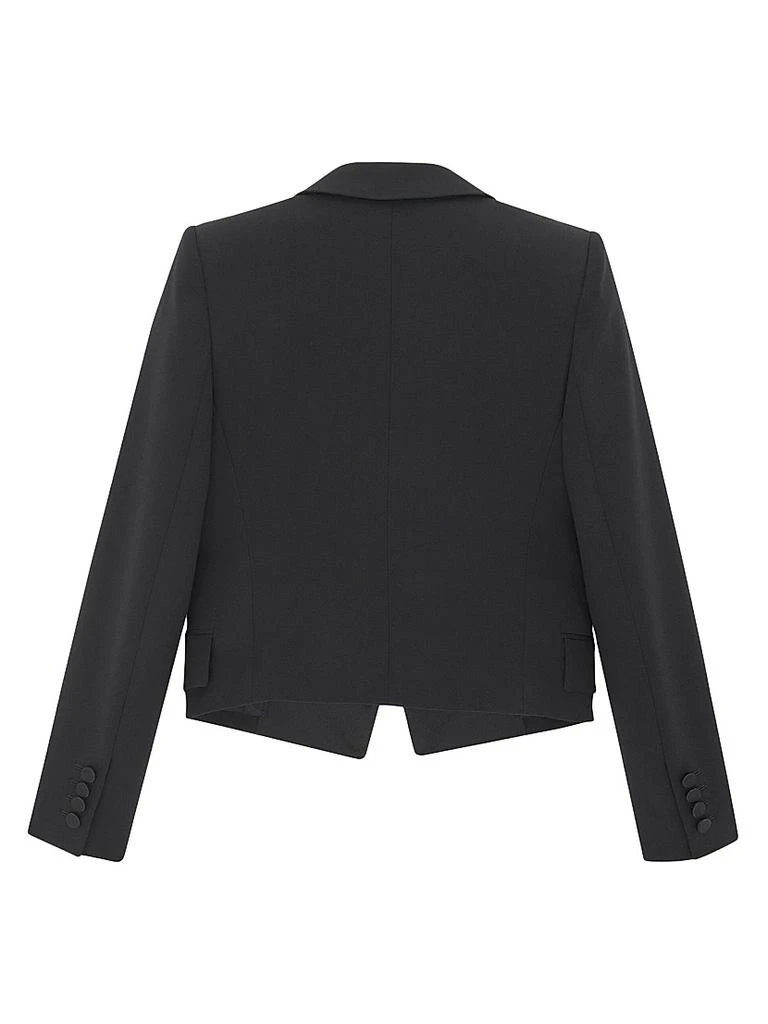 Yves Saint Laurent Cropped Tuxedo Blazer in Grain De Poudre 2