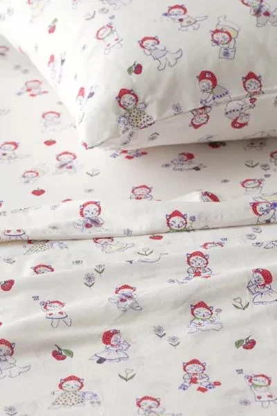 Urban Outfitters Strawberry Cat Core Sheet Set 2