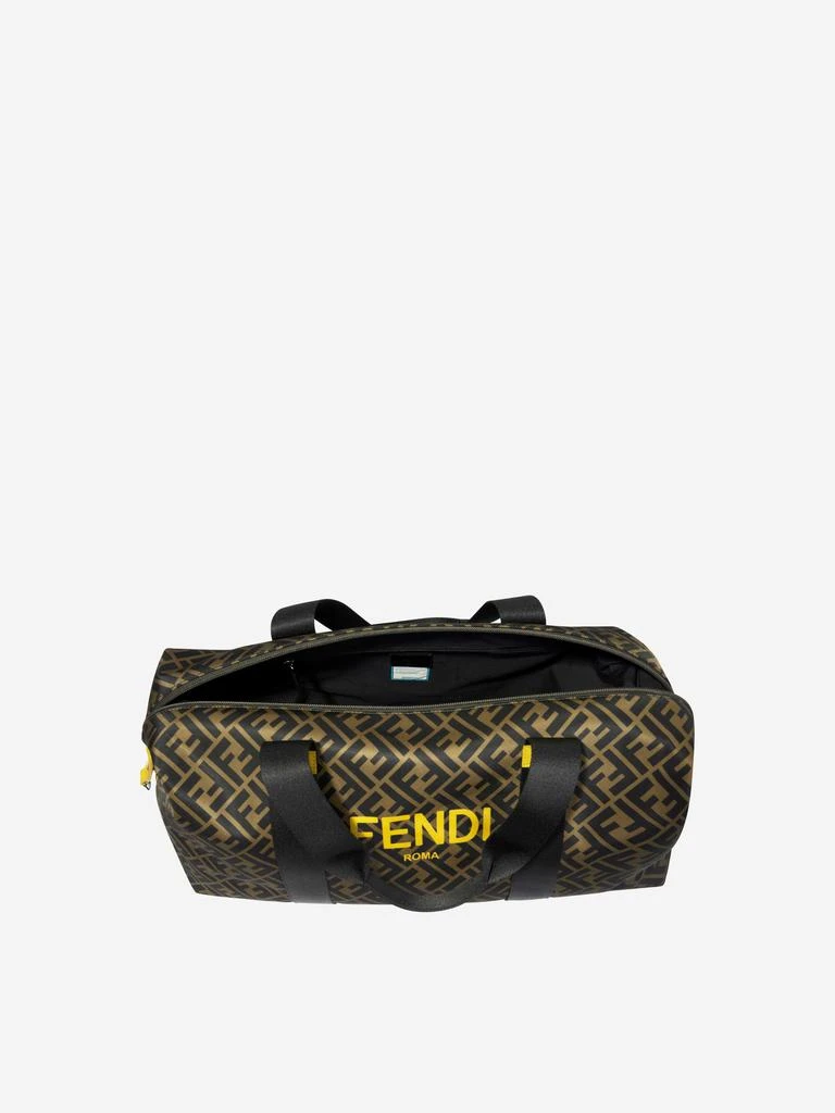 Fendi Fendi Kids FF Logo Holdall in Brown 3