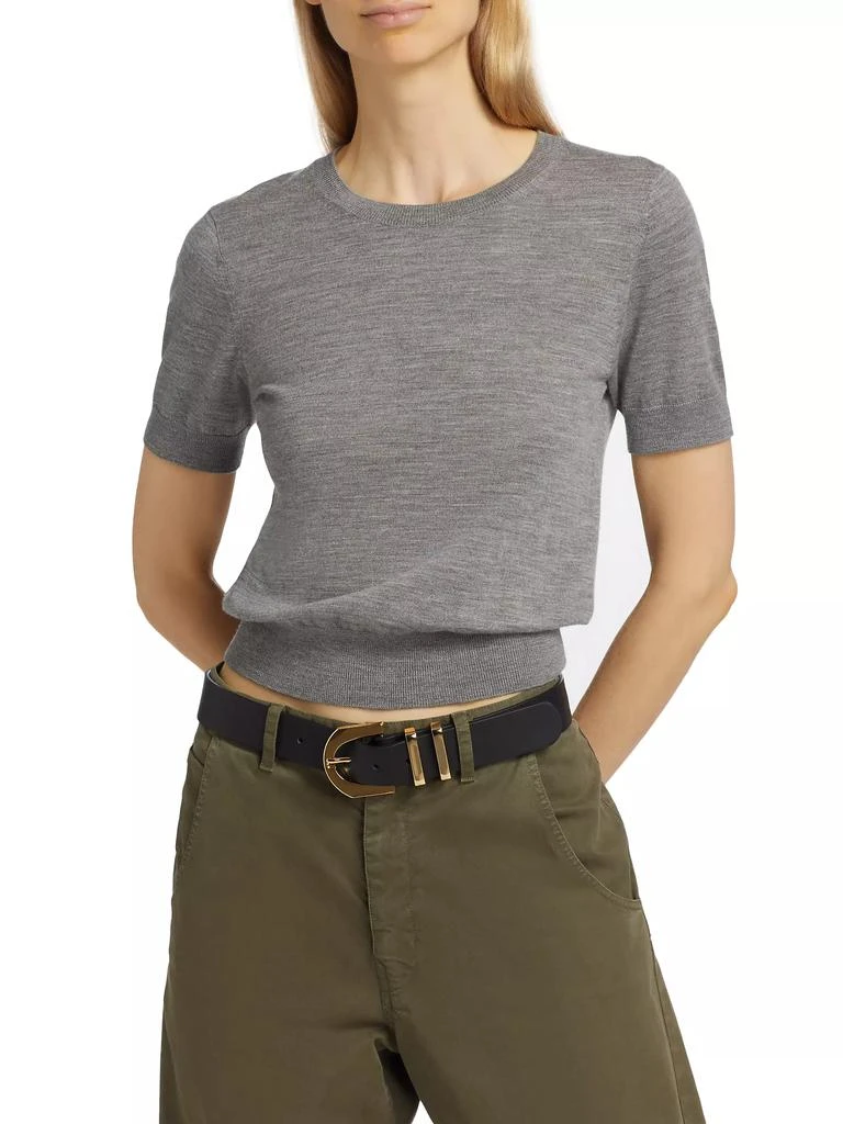 Nili Lotan Leilani Merino Wool Short-Sleeve Sweater 3
