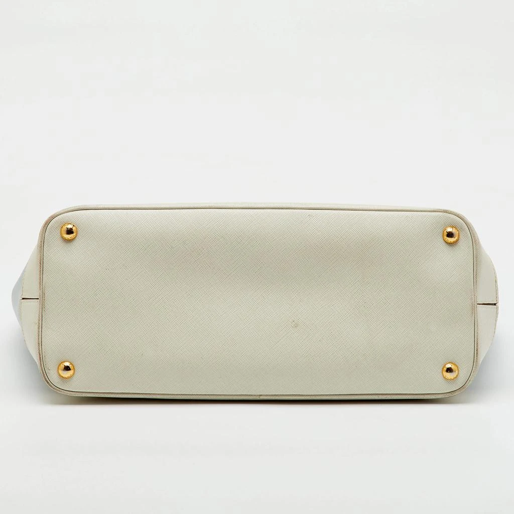 Prada Prada Light Blue/White Saffiano Lux Leather Large Shopper Tote 12