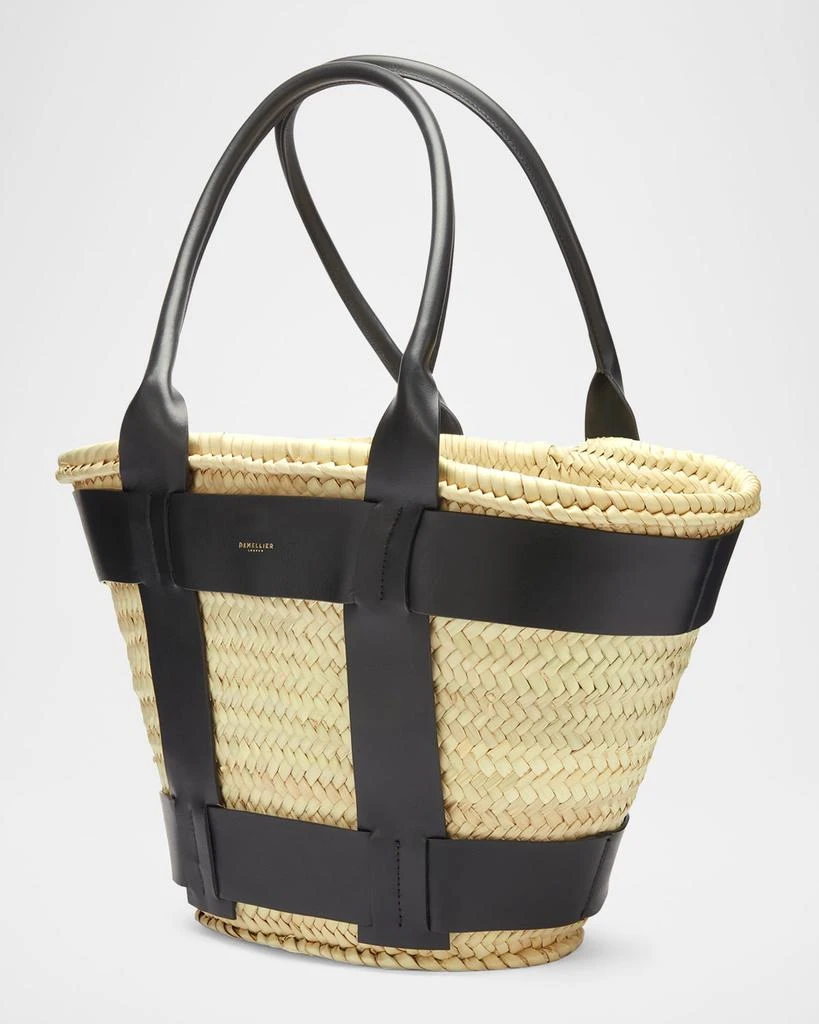 Demellier The Santorini Caged Raffia Tote Bag 3