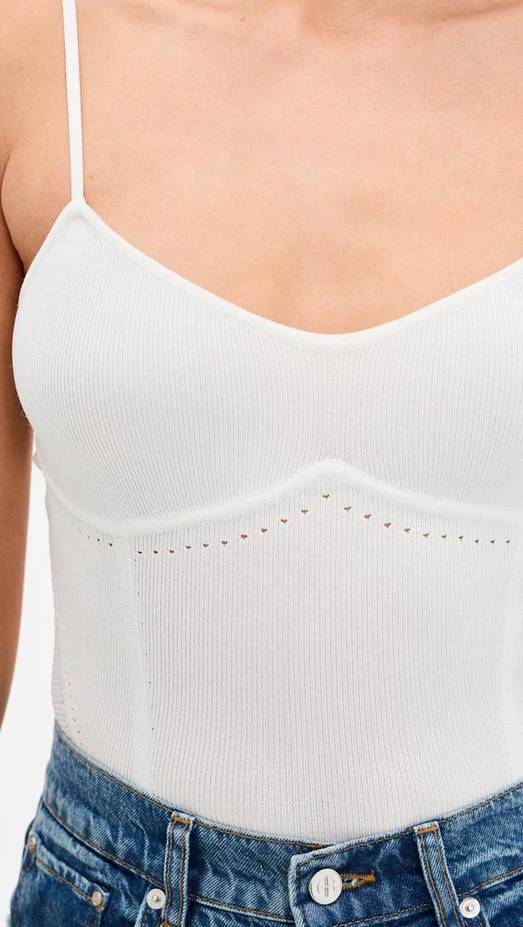 Fleur du Mal Knit Underbust Cami Thong Bodysuit 5