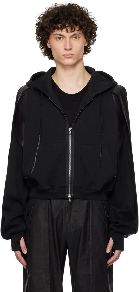 CARNET-ARCHIVE Black Horseshoe Crab Zip-Up Hoodie 1