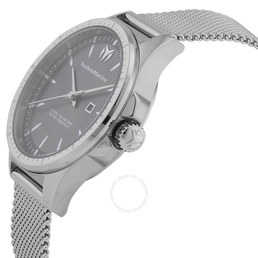 TechnoMarine MoonSun Date Quartz Charcoal Dial Ladies Watch TM-822033