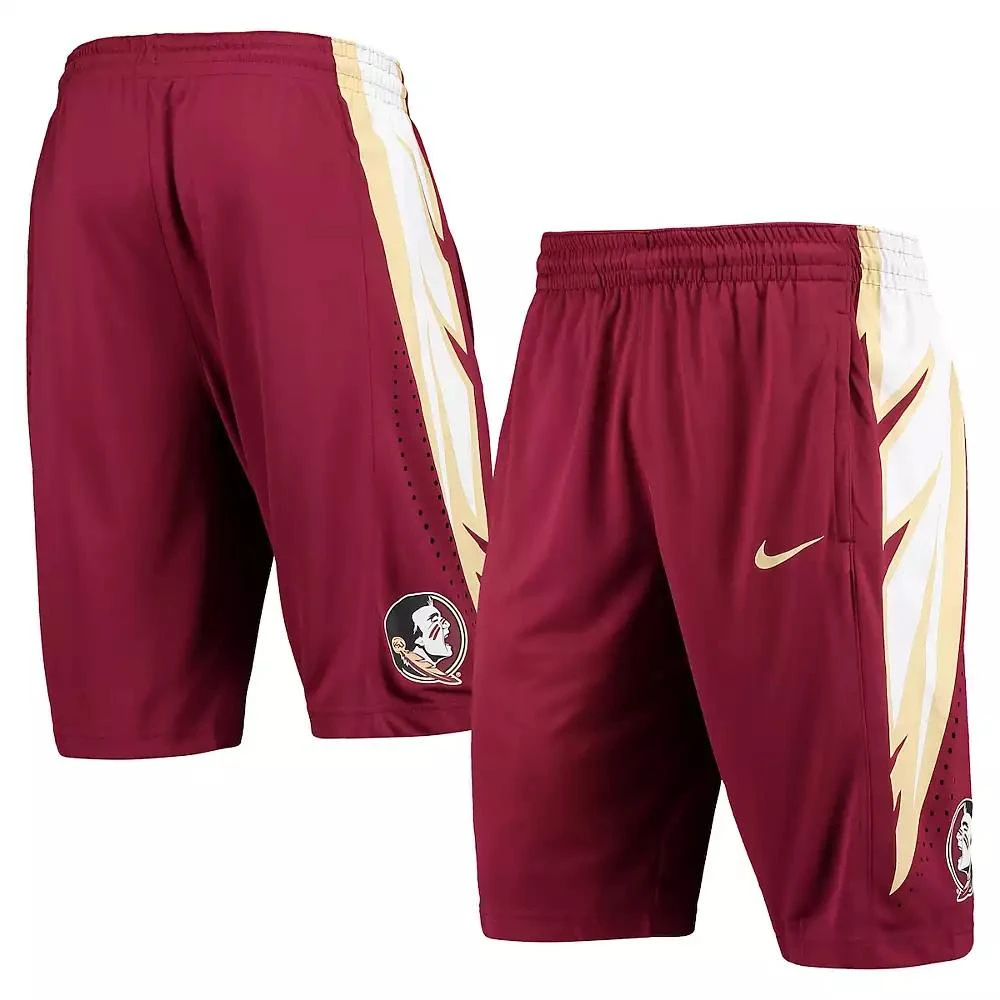NIKE Men's Garnet Florida State Seminoles Replica Team Basketball Shorts 2