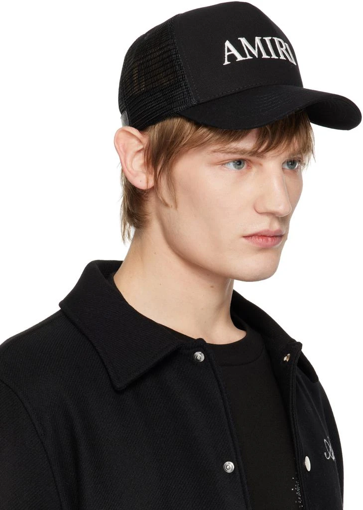 AMIRI Black Core Logo Trucker Hat 2