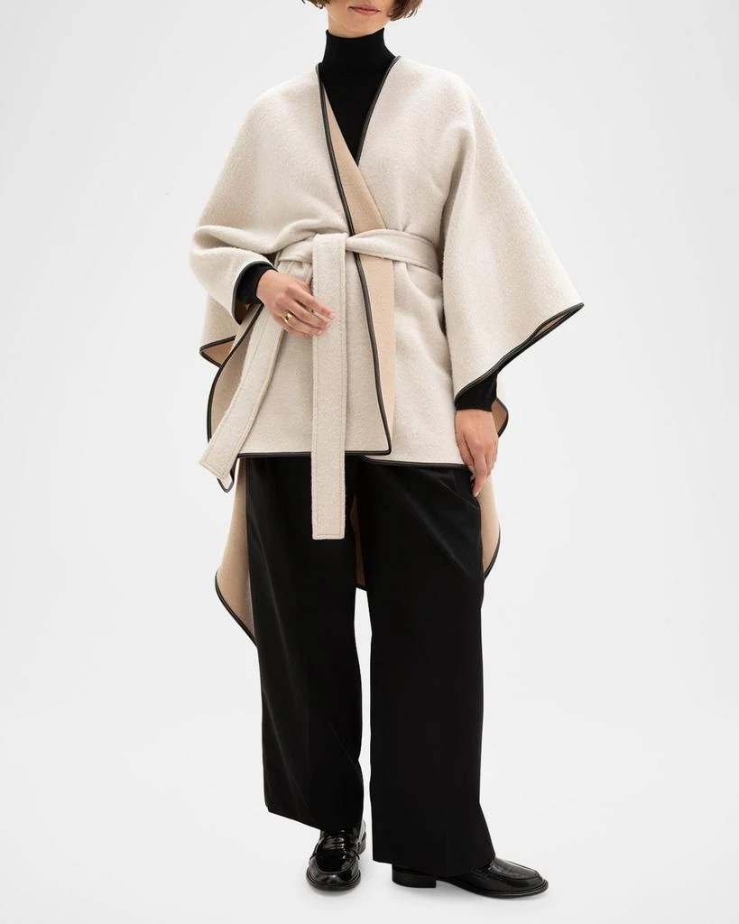Johnstons of Elgin Belted Wool-Cashmere Cape 1
