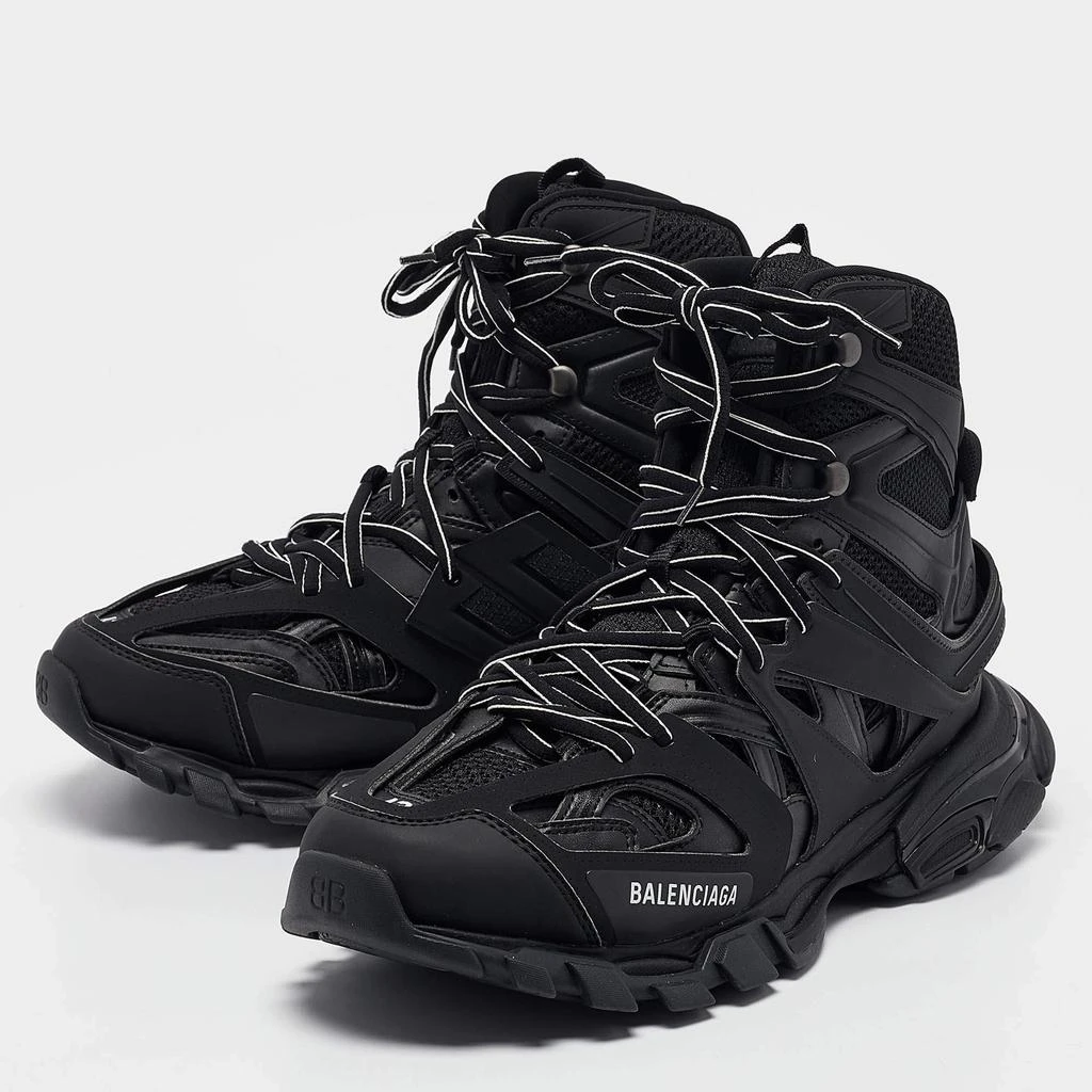 Balenciaga Balenciaga Black Mesh and Faux Leather Track Hike High Top Sneakers Size 43 2