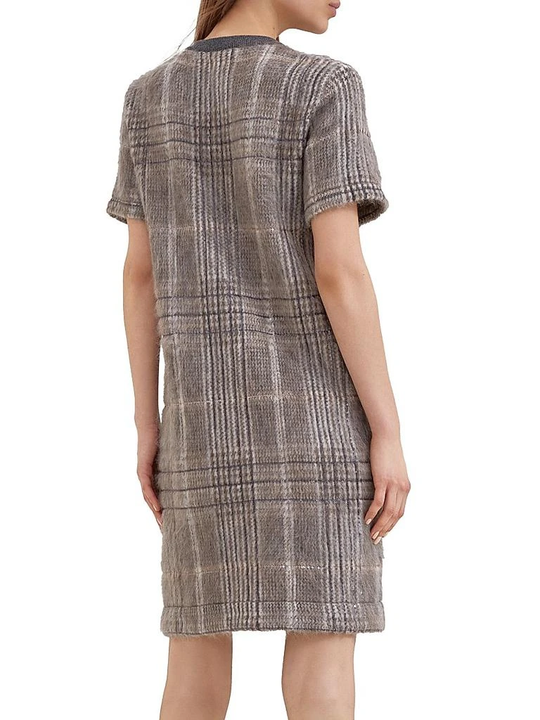 Brunello Cucinelli Women's Jacquard Dress with dazzling check - Gray - Dresses