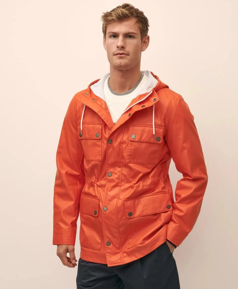 Brooks Brothers Rubberized Hooded Raincoat 2