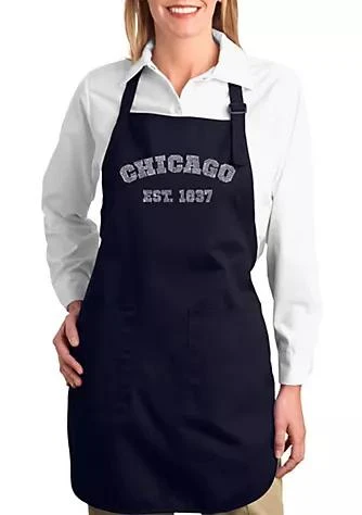 LA Pop Art Full Length Word Art Apron - Chicago 1837