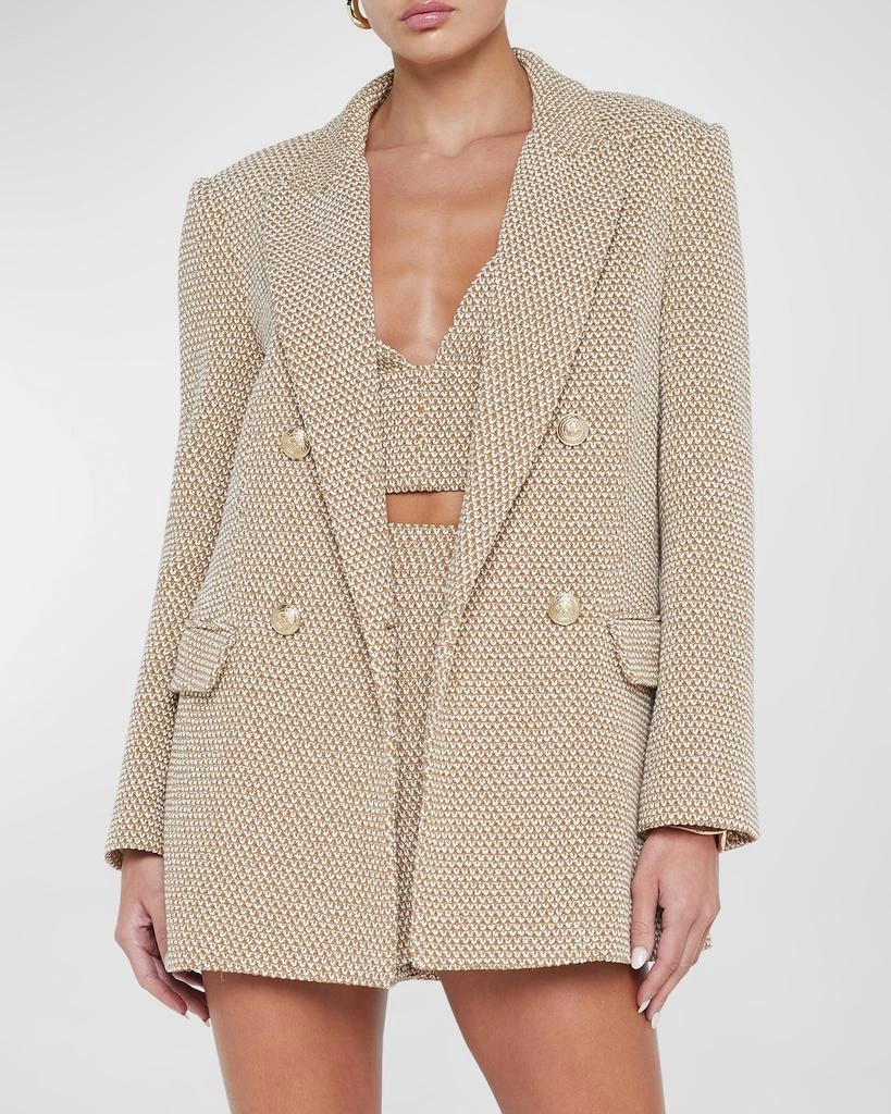 L'Agence Riva Knit Double-Breasted Blazer 2