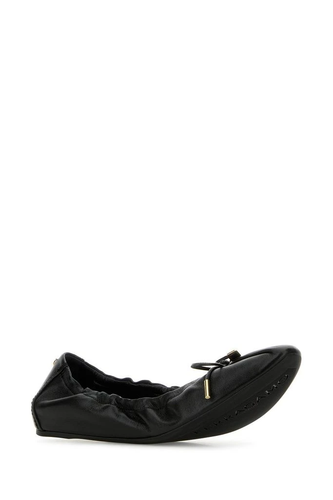 Salvatore Ferragamo Black leather Joelle ballerinas 1