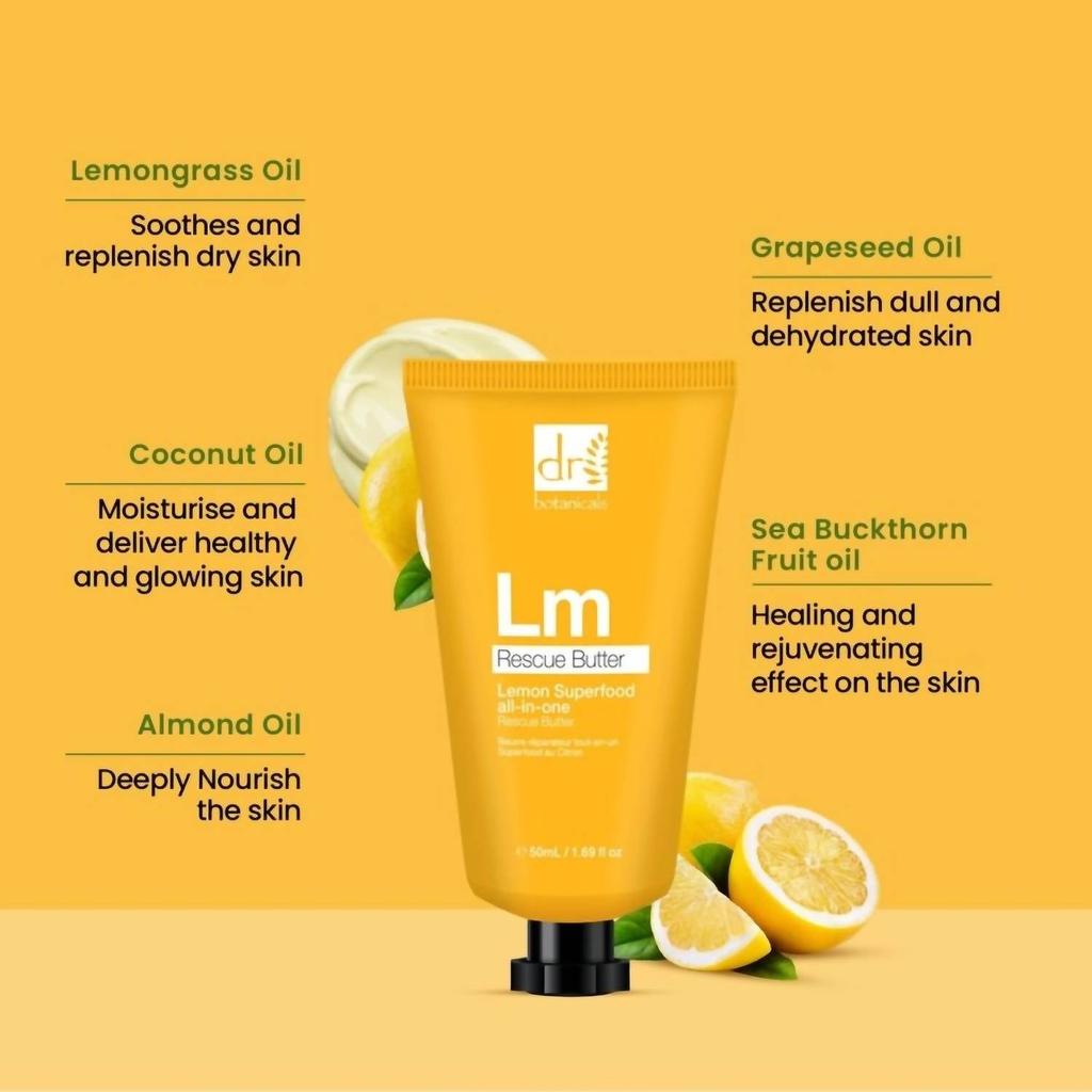Dr. Botanicals Dr. Botanicals - Lemon Superfood all-in-one Rescue Butter 50mL