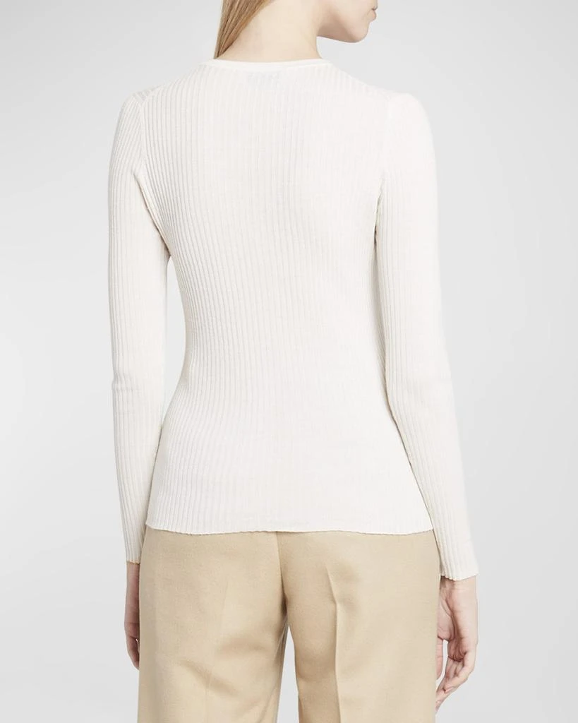 Gabriela Hearst Browning Cashmere-Silk Rib Knit Sweater 3