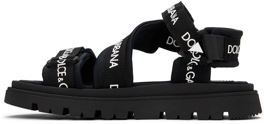 Dolce & Gabbana Kids Black Gros-Grain Sandals 3