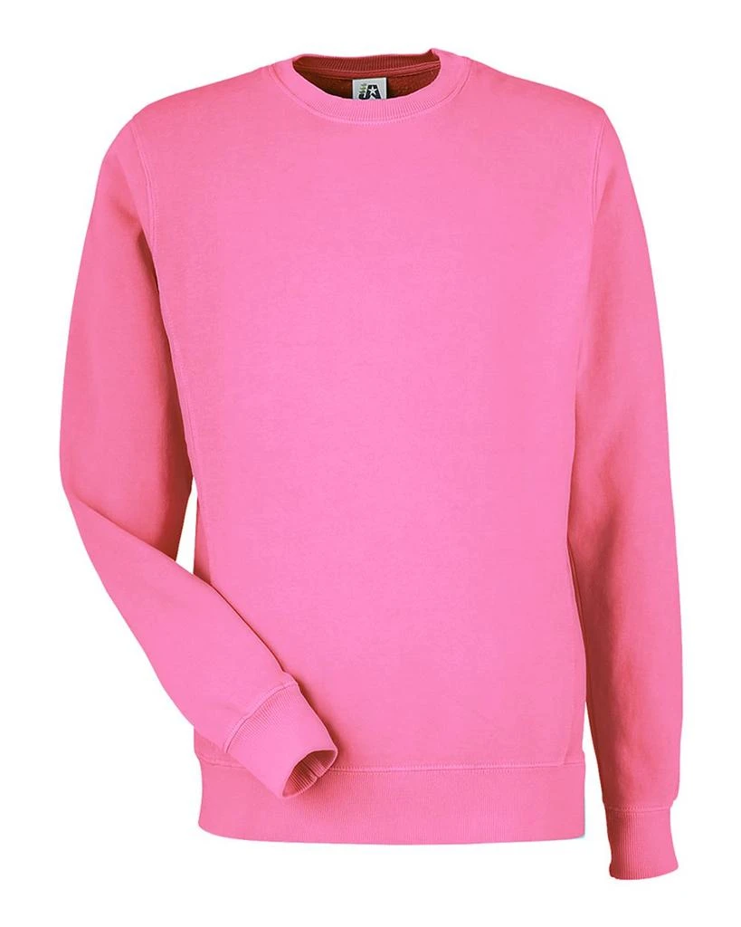 J America Men's Pigment-Dyed Fleece Crewneck Sweatshirt 8