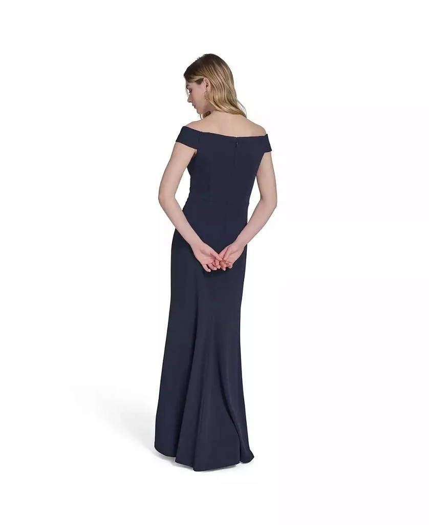 Eliza J Petites Off-The-Shoulder Wrap-Accent Gown 3