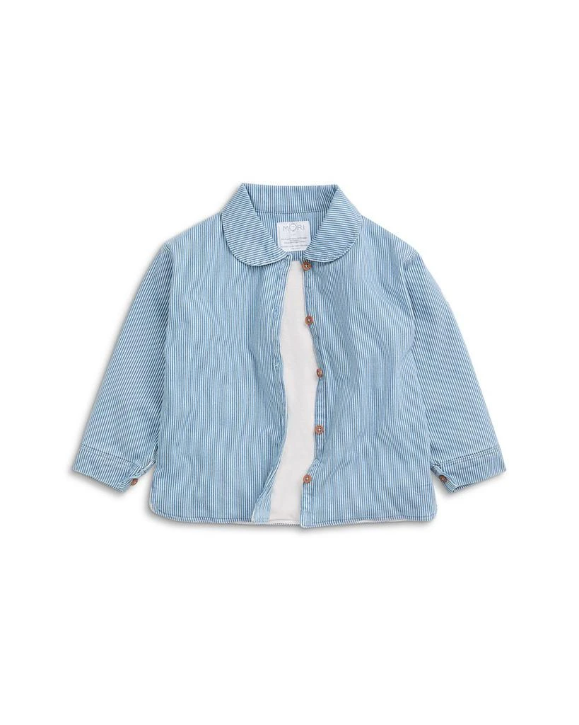 MORI Unisex Striped Denim Quilted Jacket - Baby 2